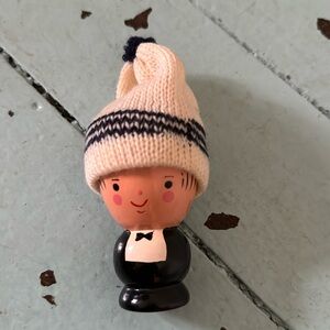 Mid century modern Sevi Egg cup made in Italy w/ hand knitted stocking c…